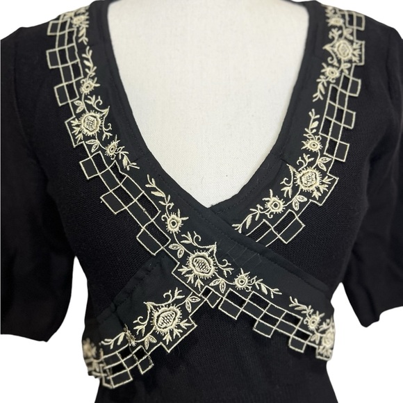 Field Flower Woman’s Floral Lace Knitted Sweater Sz M - Picture 2 of 6